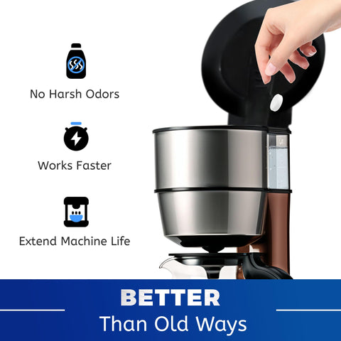 Cleanan cleaning cycle in progress shows improved brew flow and consistency