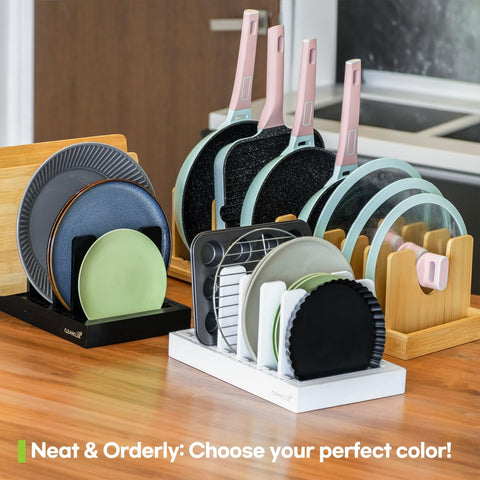 CleanClue natural bamboo with white or black finishes to match kitchens.