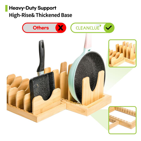 CleanClue expandable design fits 13.7 to 25.6 inches for flexible storage.