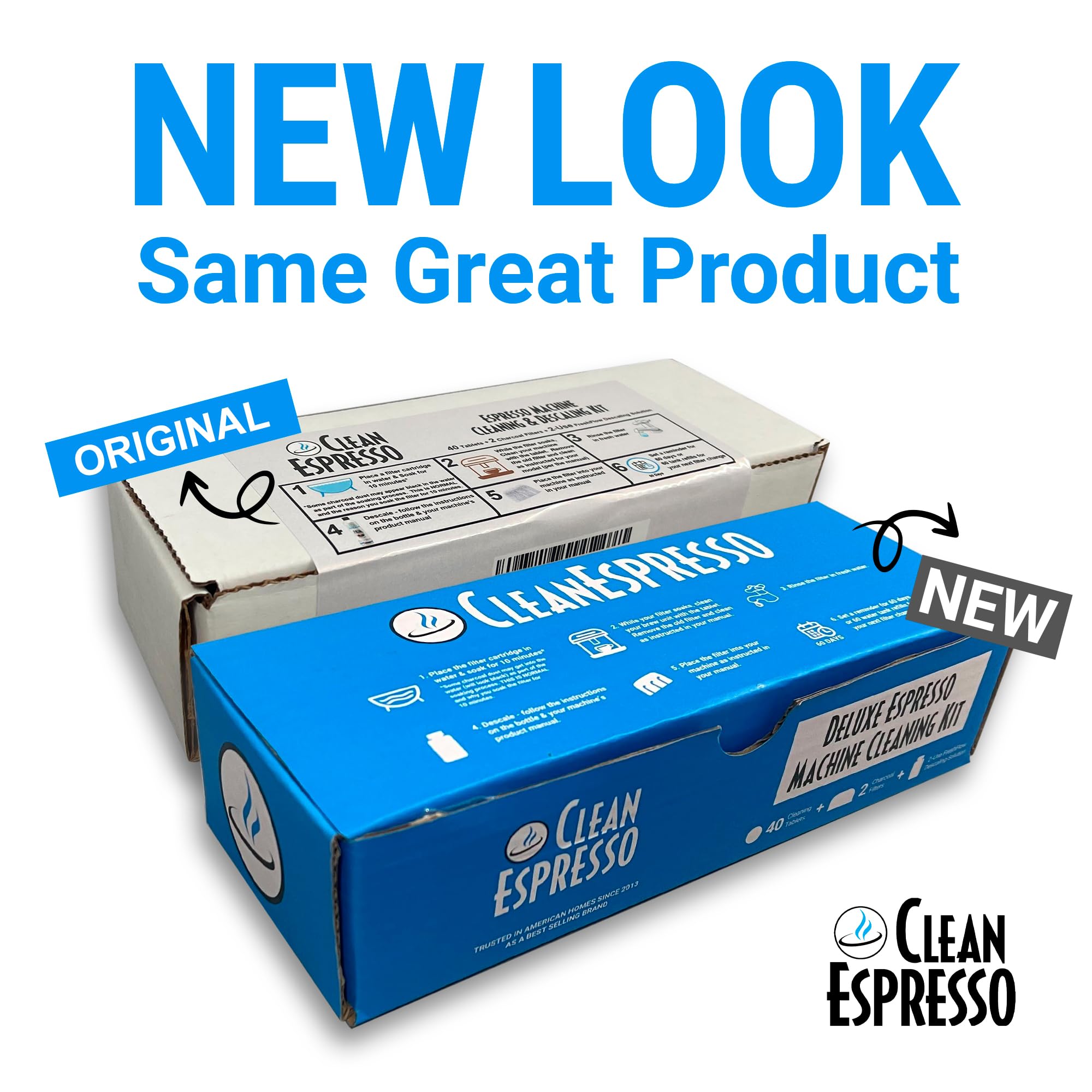 CleanEspresso 2g cleaning tablet close-up showing strong cleaning power for Breville machines.