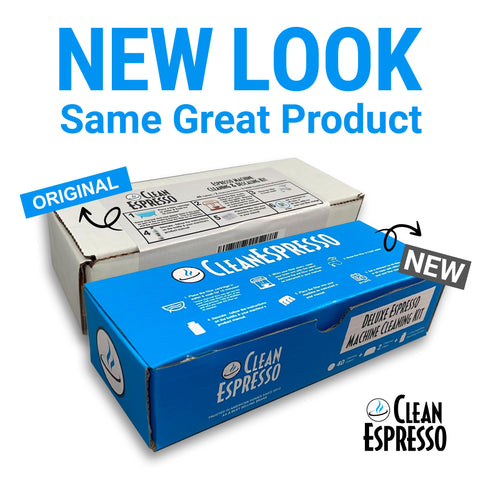 CleanEspresso 2g cleaning tablet close-up showing strong cleaning power for Breville machines.