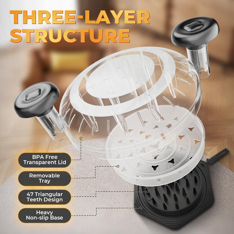CLEANGOR chicken shredder with ergonomic, non-slip handle for comfortable use.