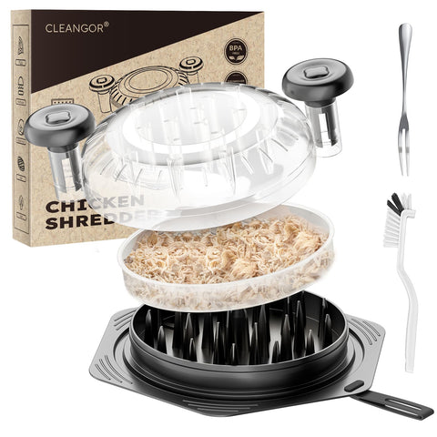 CLEANGOR chicken shredder tool twist large for fast, mess-free shredding.