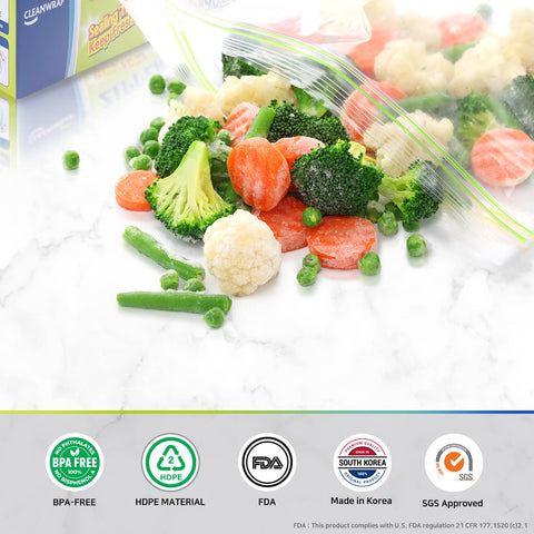 CleanWrap large capacity pack of 90 bags for bulk storage