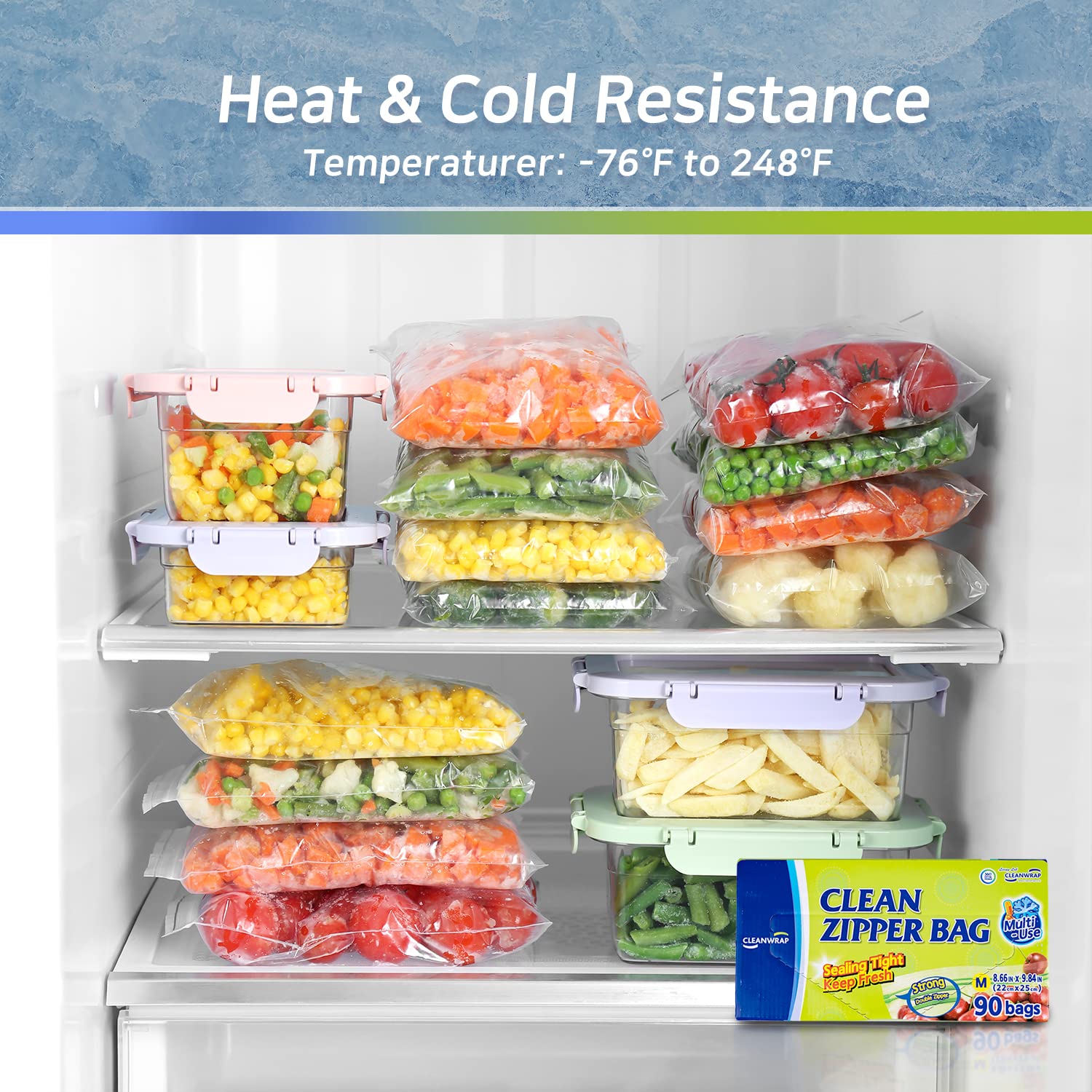 CleanWrap multipurpose storage bag suitable for vegetables and more