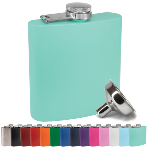 Clear Water Home Goods hip flask with funnel for mess-free filling on the go.