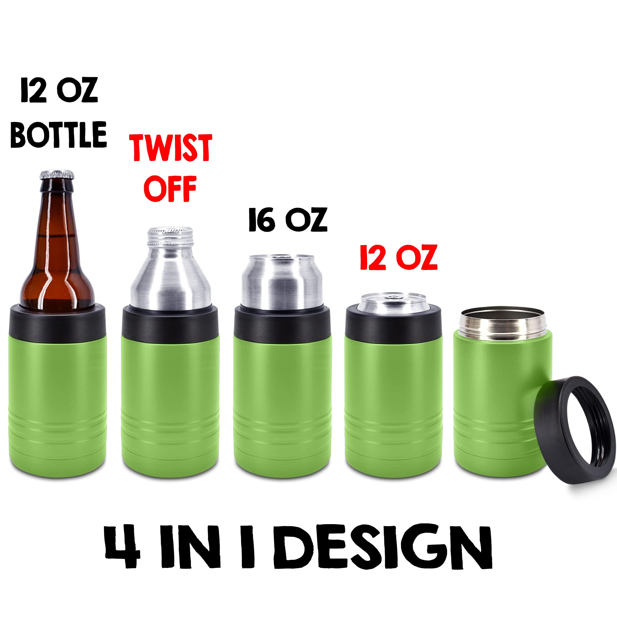 Clear Water Home Goods 12oz can holder in use keeps beverage cold during a commute.