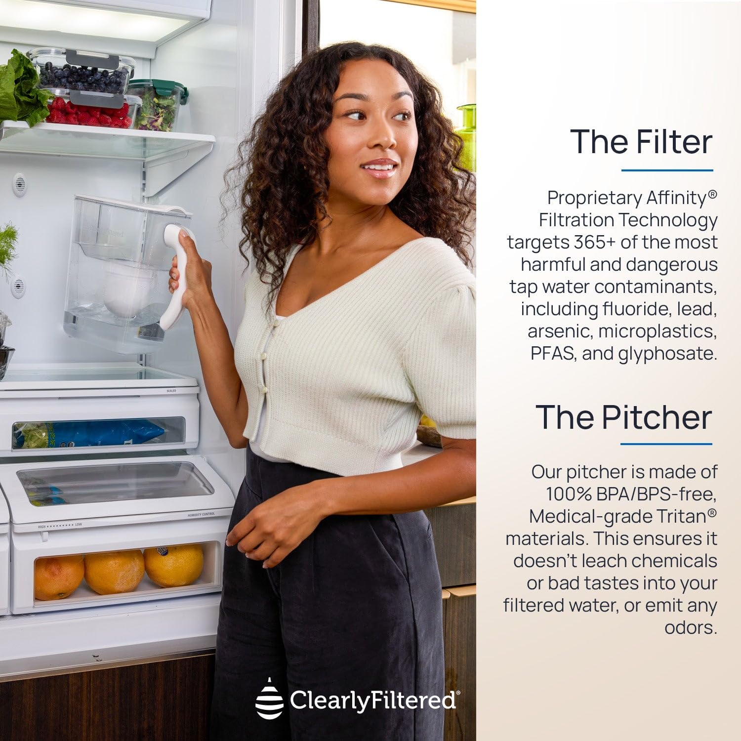 Clearly Filtered No.1 Pitcher nsf-ansi-testing confirms transparent performance data.