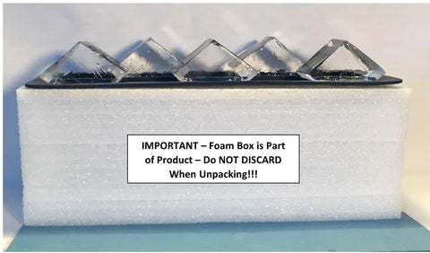 ClearlyFrozen 2-inch glass-like cubes fit large rocks glasses for premium presentation.