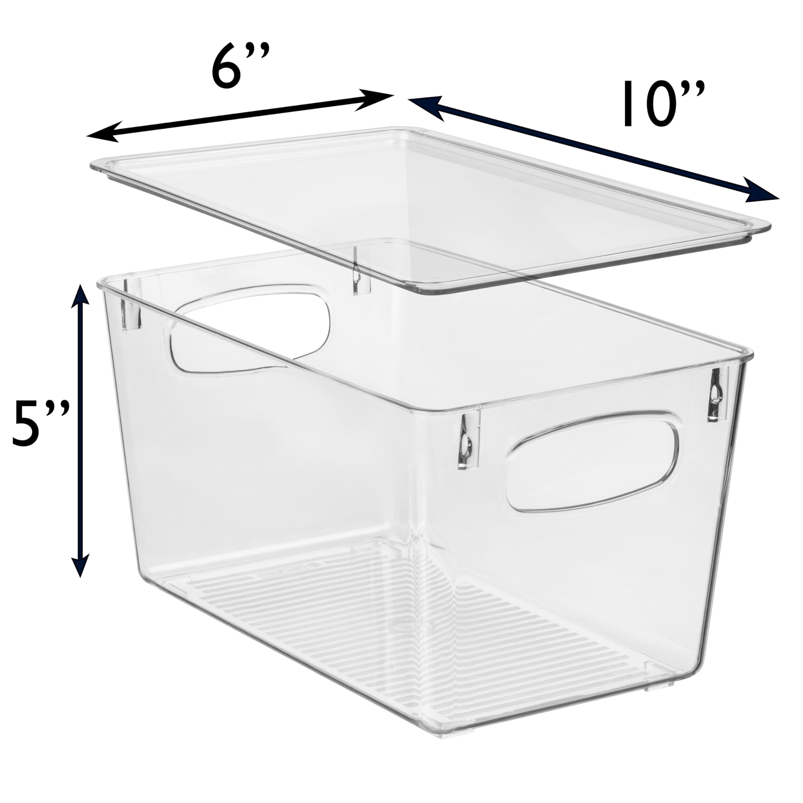 ClearSpace BPA-free storage bin emphasizes sturdy construction for everyday use.