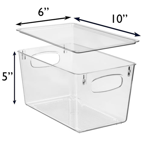 ClearSpace BPA-free storage bin emphasizes sturdy construction for everyday use.