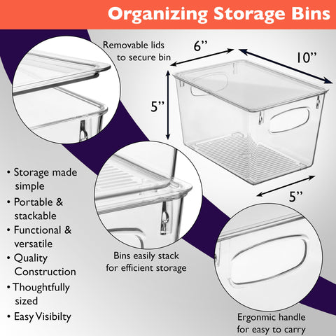 ClearSpace fridge organizer bin keeps items visible and accessible in the refrigerated space.