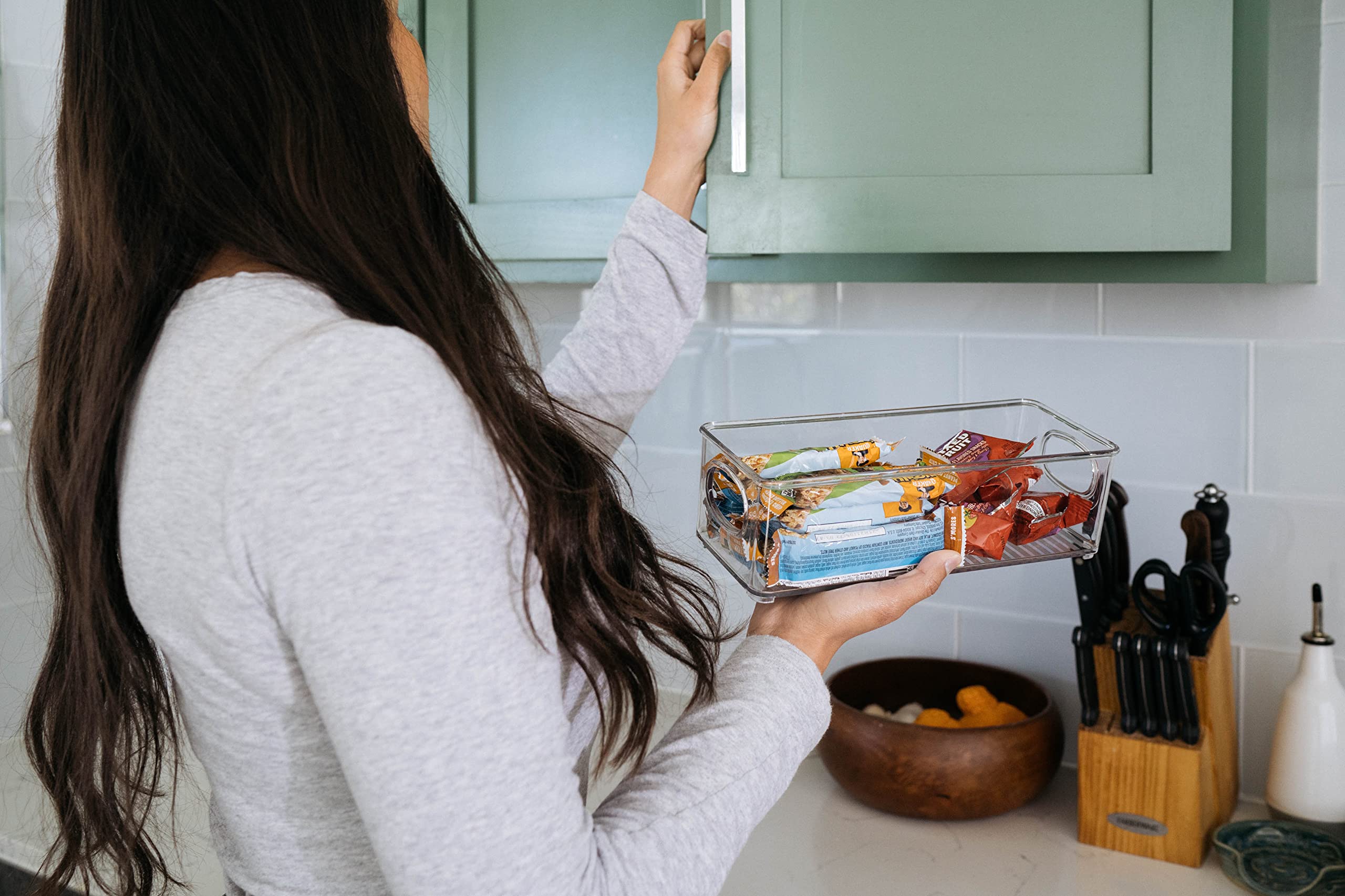 ClearSpace stackable bin showing base feet for stable stacking