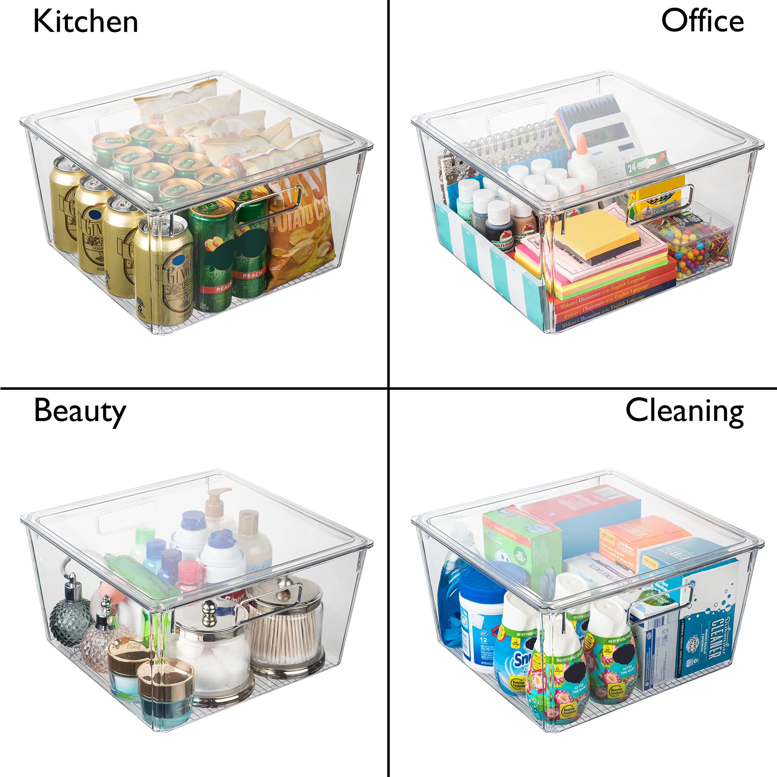 ClearSpace XL bin-dimension 12-5x12-5x7-inch fits shelves neatly and maximizes space