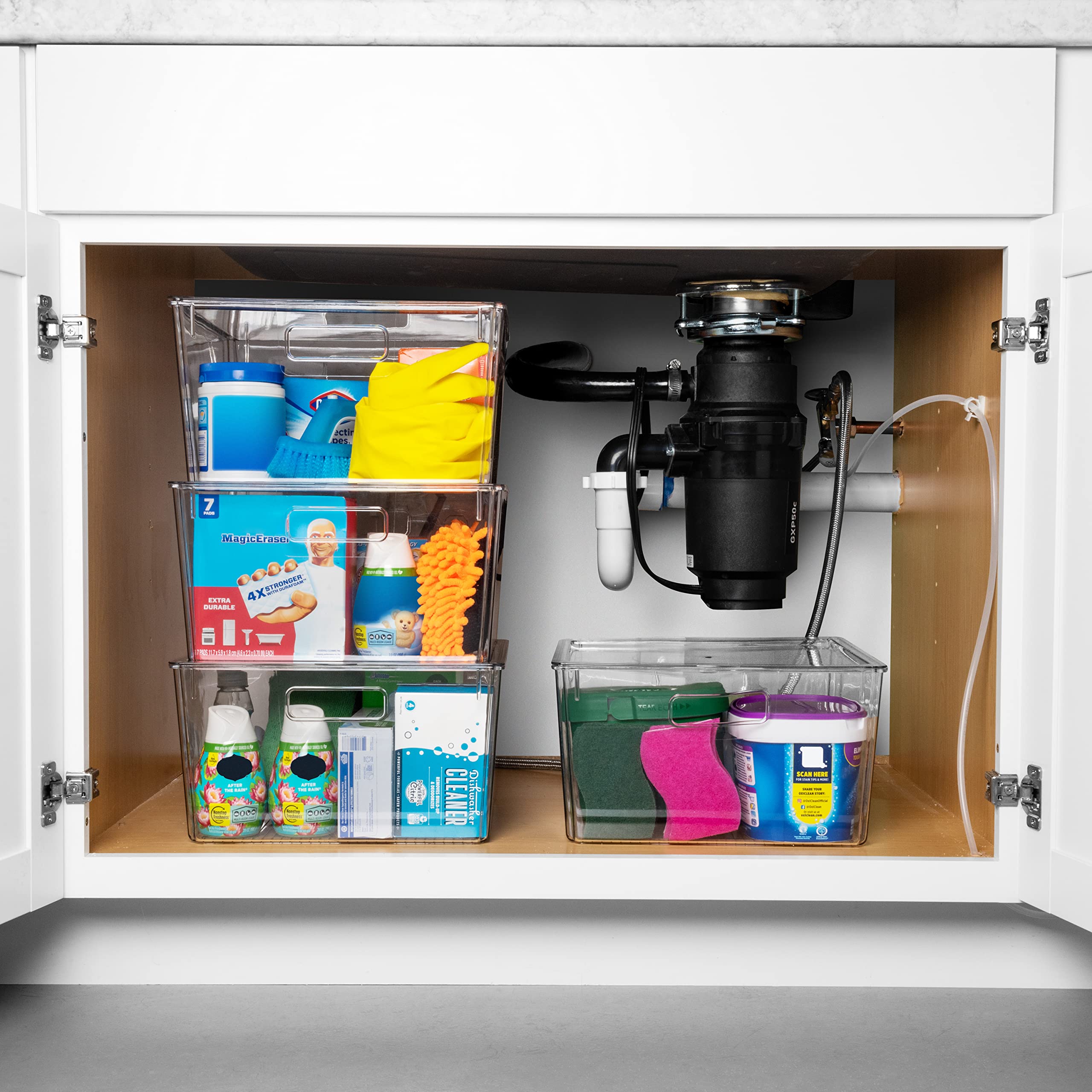 ClearSpace XL pantry-bin-stacked keeping shelves tidy and visible