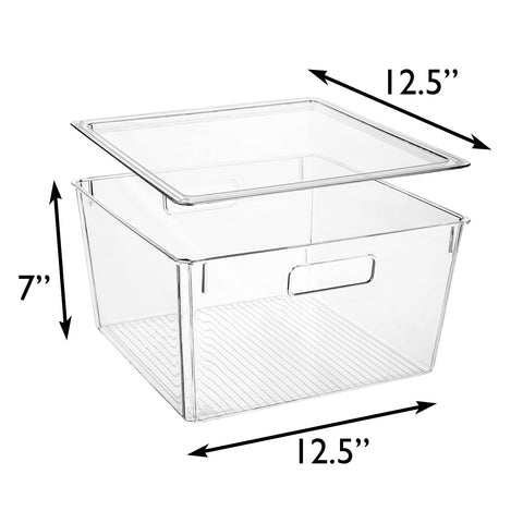 ClearSpace XL storage bins with lids provide sturdy, reusable organization
