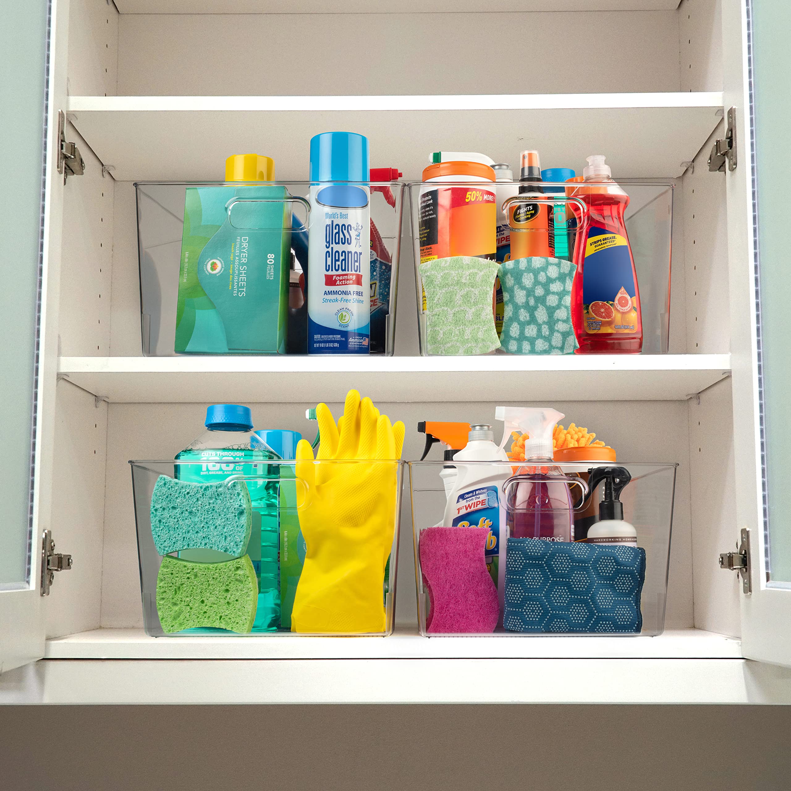 ClearSpace XL6-Pack clear bins for pantry storage and neat shelves