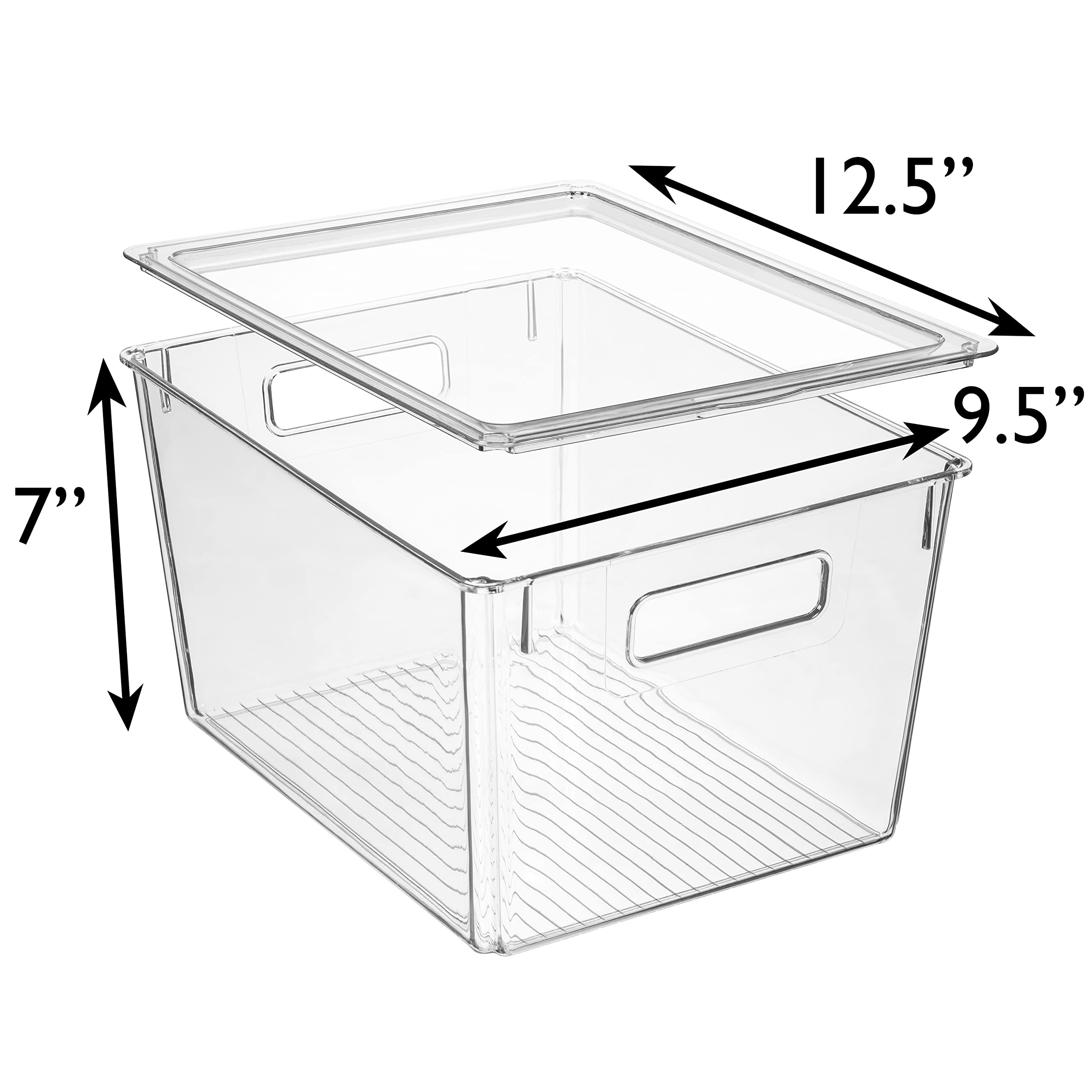 ClearSpace X-Large bin measures 12.5 x 9.5 x 7 inches for versatile storage