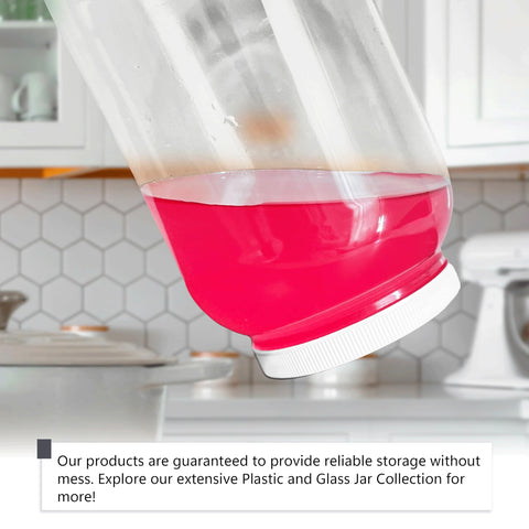 CLEARVIEW CONTAINERS white lid and BPA-free plastic for safe storage