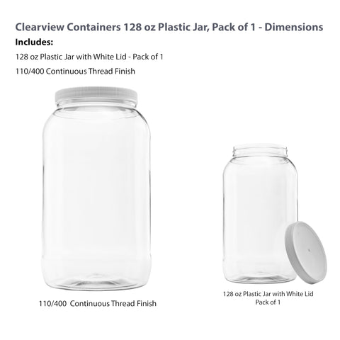 CLEARVIEW CONTAINERS shatter-proof plastic jar demonstrates durable construction