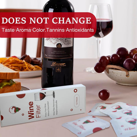 Clerona hands using the filter for easy at-home wine purification