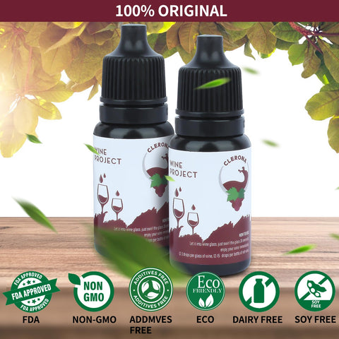 Clerona drops added to a glass for quick filtration in 20 seconds.