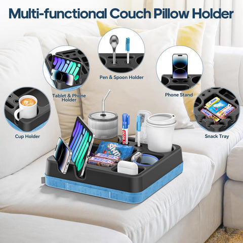 CLESOO dual cup holders ensure stable beverages during movie nights.