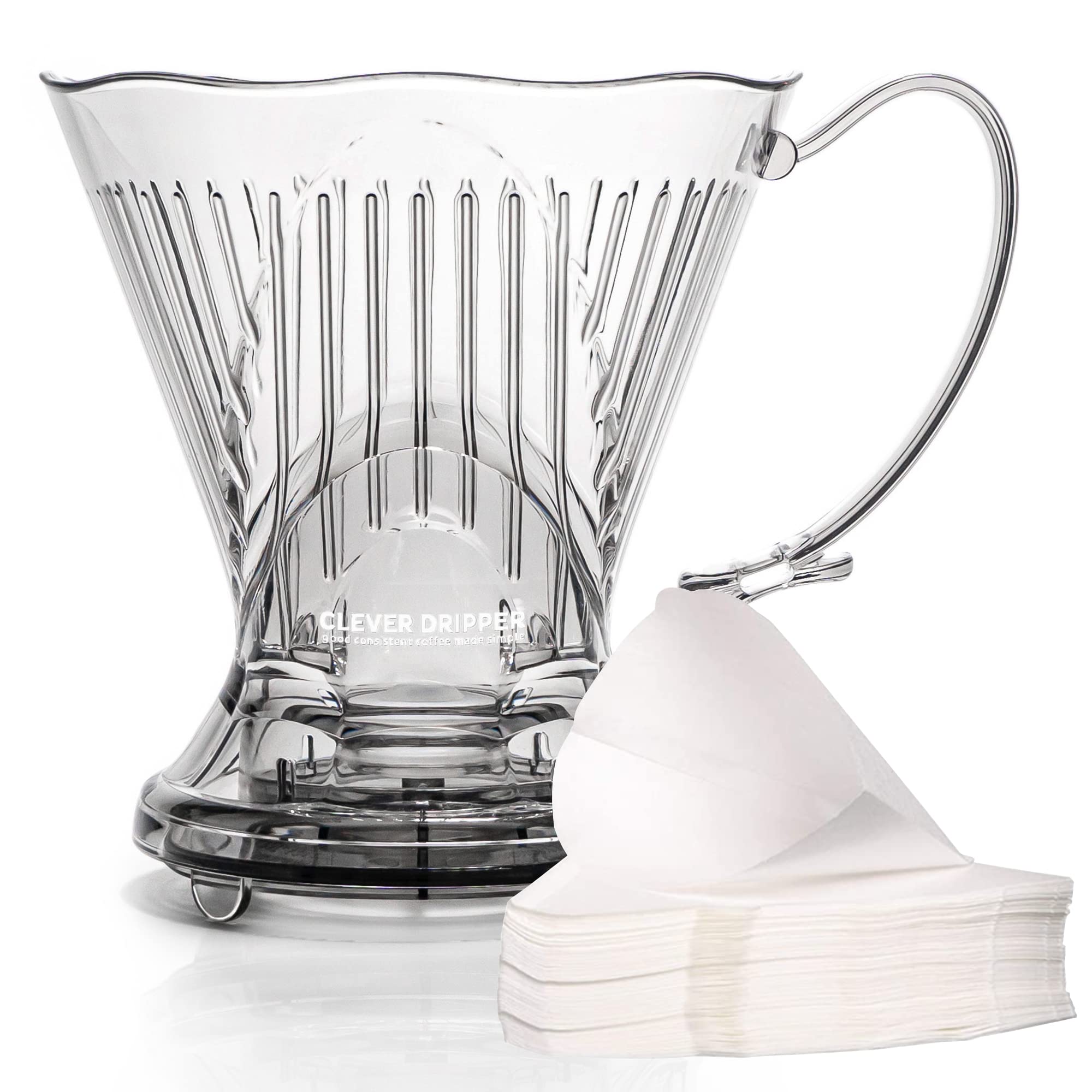 Clever Coffee Dripper on a mug enables precise pour-over.