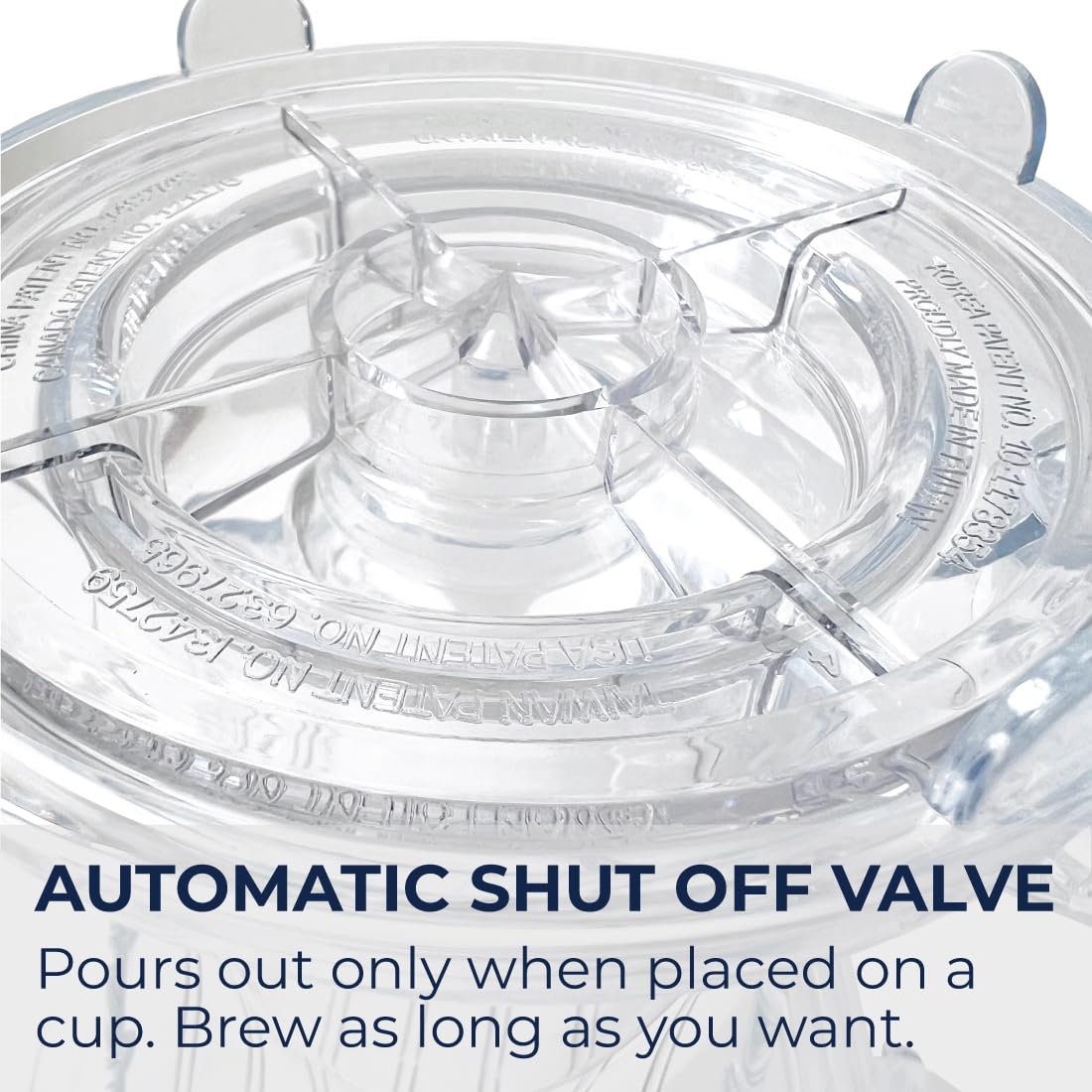 Clever Coffee no-mess valve design minimizes drips during brew.