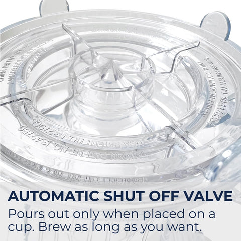 Clever Coffee no-mess valve design minimizes drips during brew.