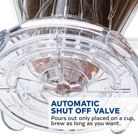 Clever Immersion Brew mechanism demonstrated for customizable strength.
