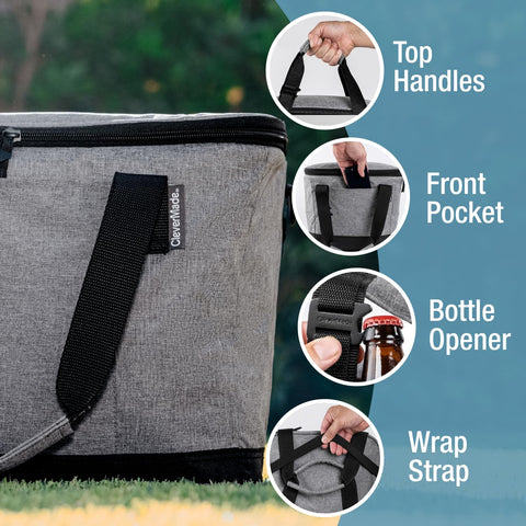 Leakproof interior keeps contents dry and prevents spills.