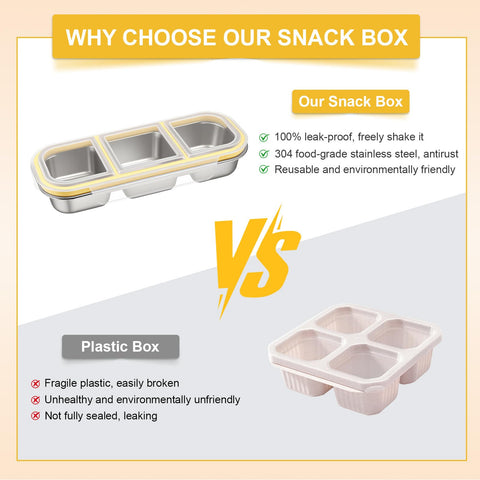 CLFORLORGN stainless steel snack box is durable for daily use