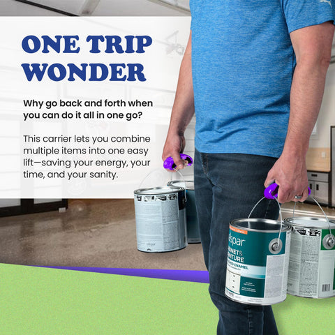 Click & Carry 100lb capacity enables hauling heavier items safely