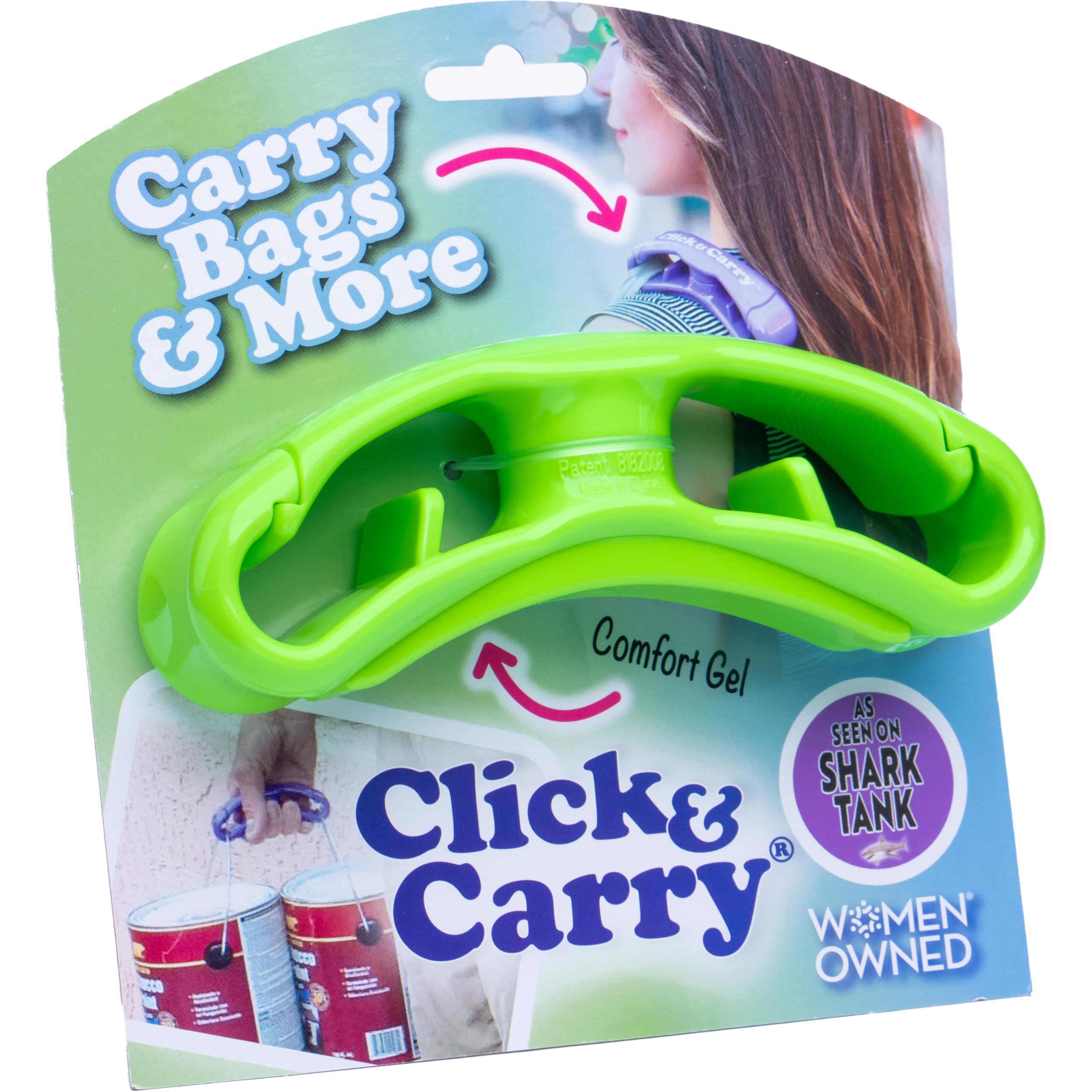 Click & Carry setup on the shoulder enables balanced, multi-bag transport.