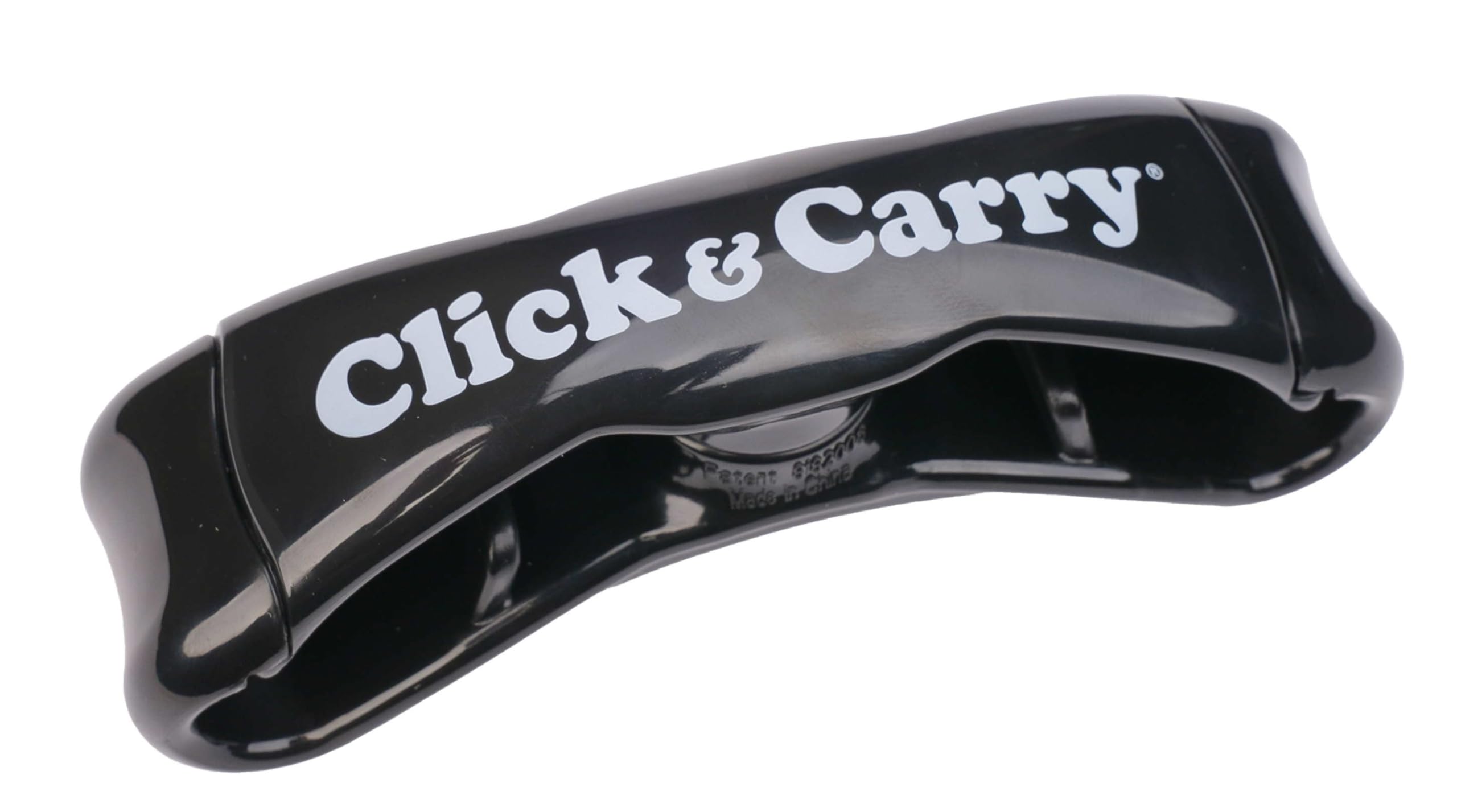 Click & Carry grocery bag carrier with gel padding cushions hands for comfortable shopping.