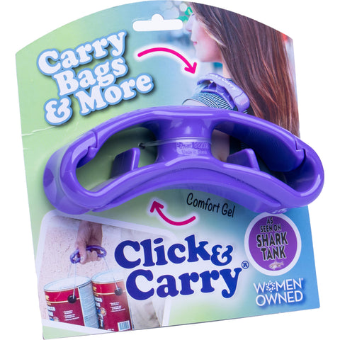 Click & Carry hands-free shoulder carry distributes weight for easier transport
