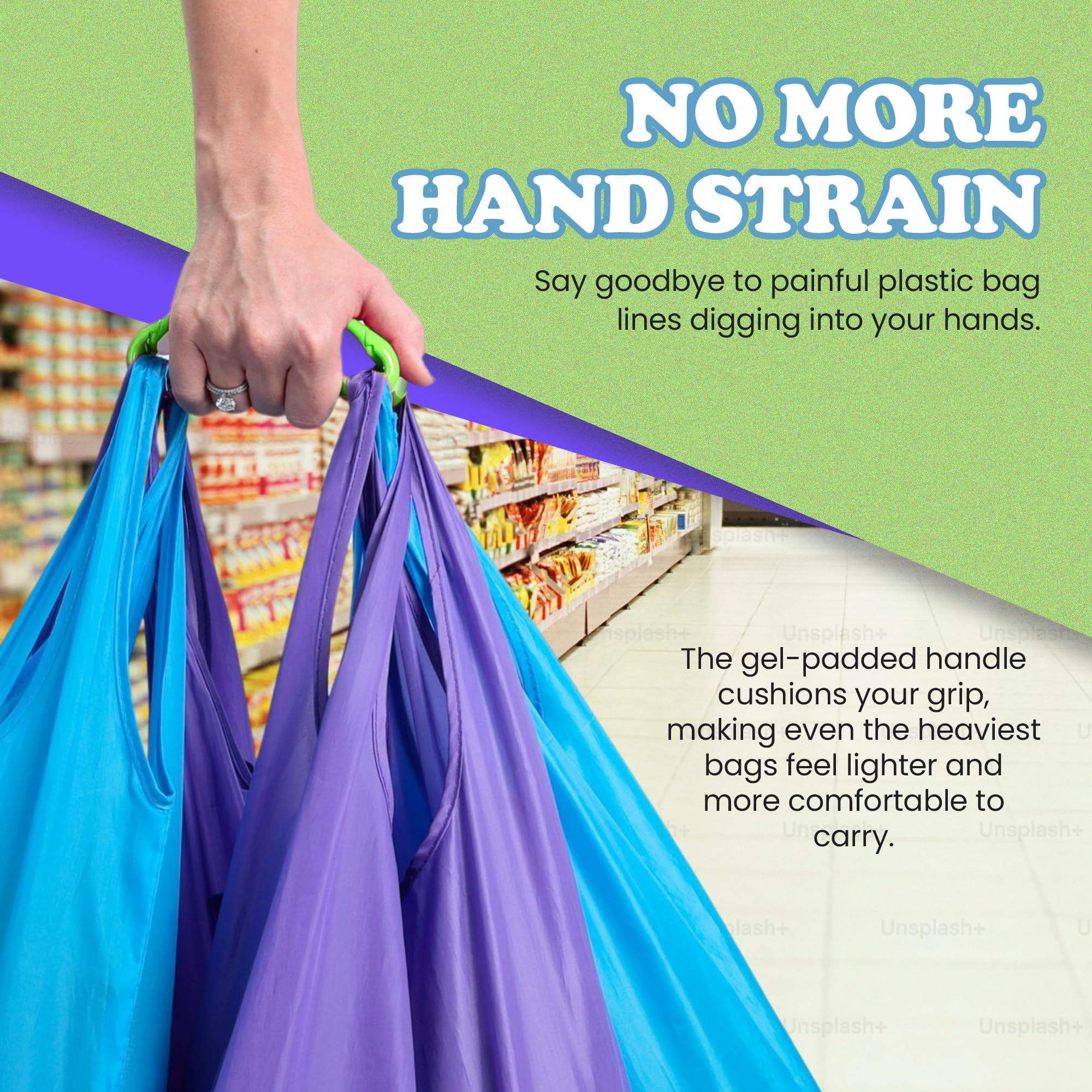 Click & Carry clips secure bags for a clutter-free travel setup.