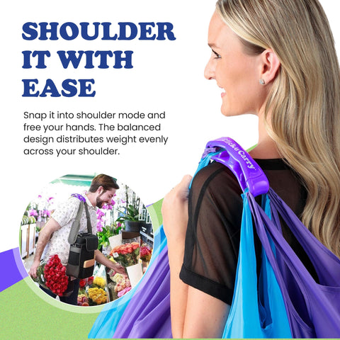 Click & Carry multi-bag system keeps several bags organized during trips