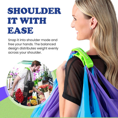 Click & Carry in-car use demonstrates ready-to-go storage for trips.