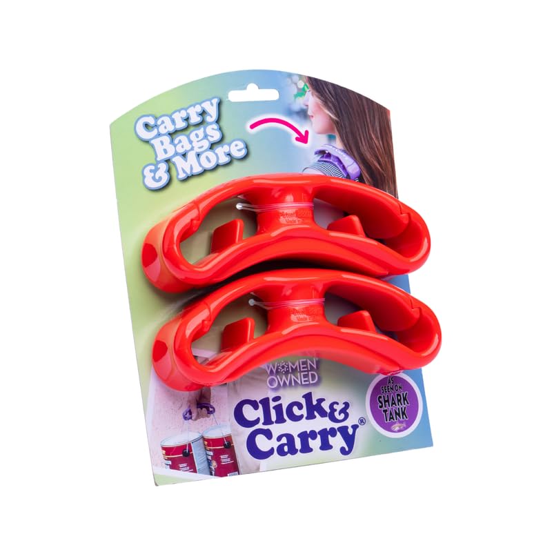 Click & Carry hands-free shoulder carry with multiple grocery bags