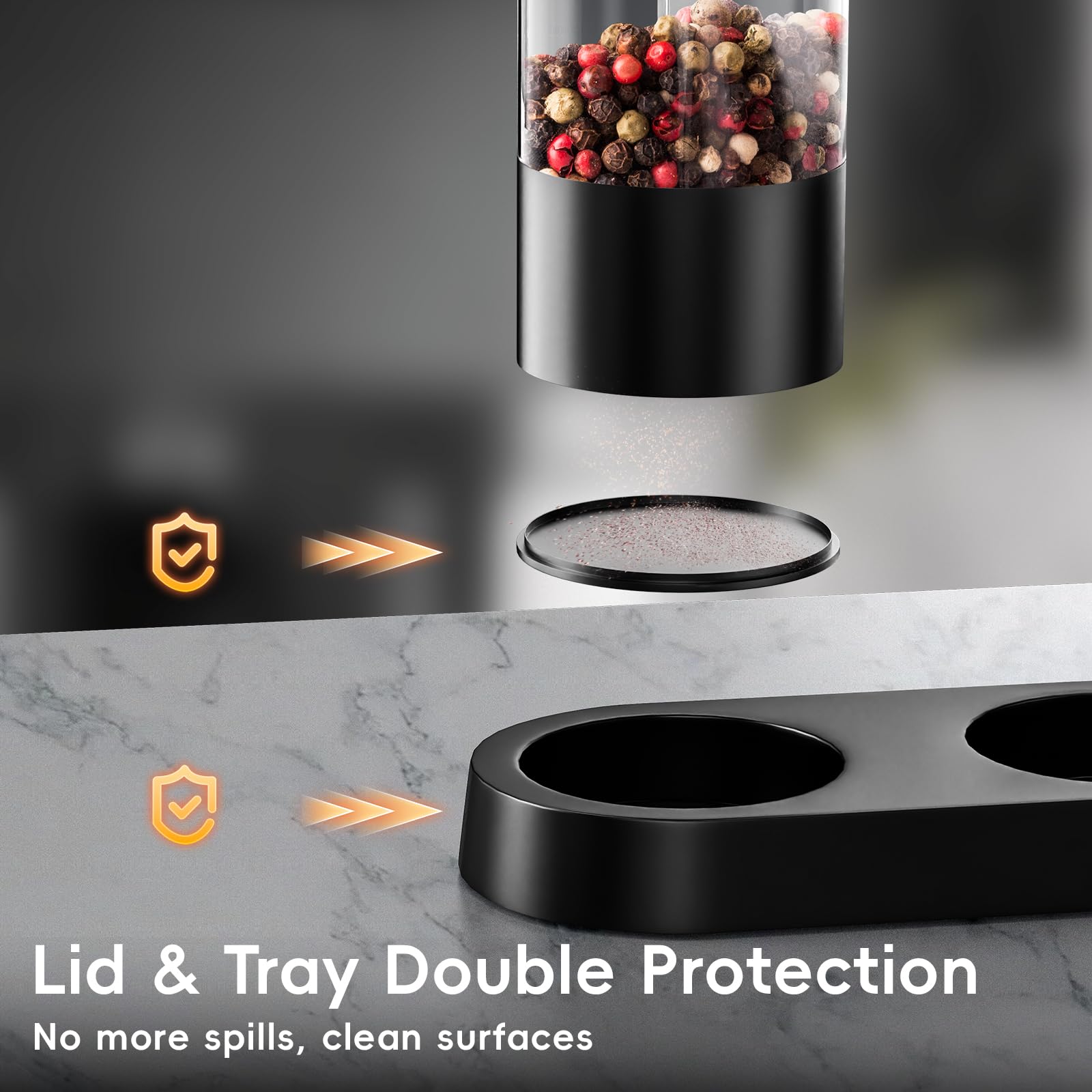 CLICKISS electric grinder showcasing durable ceramic blades for smooth grinding.