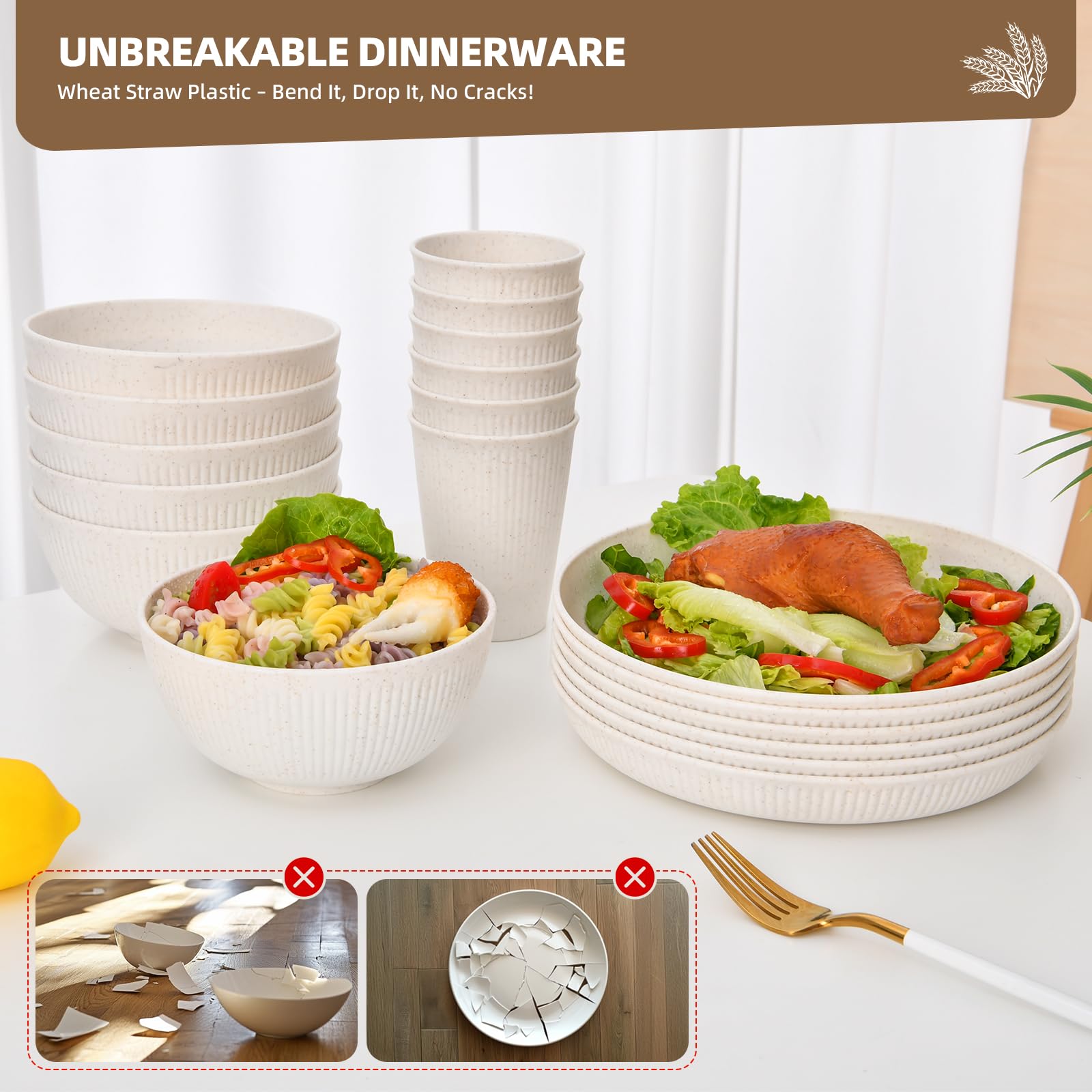 CLIFF'S KITCHEN beige dinnerware collection shown for modern table styling.