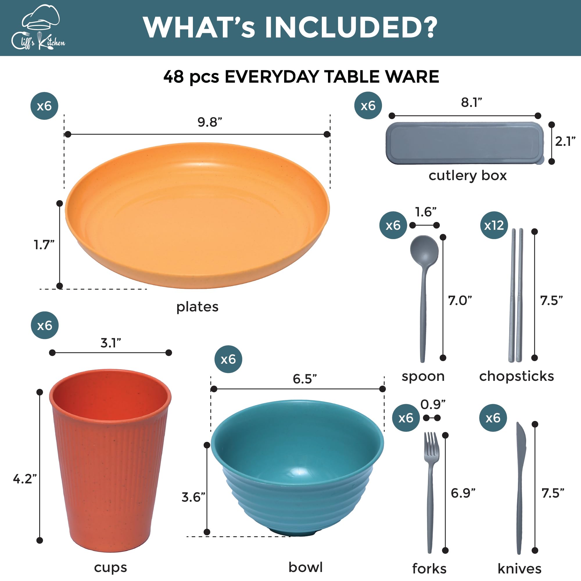 CLIFFS KITCHEN 8-inch bowls ideal for soups and cereals