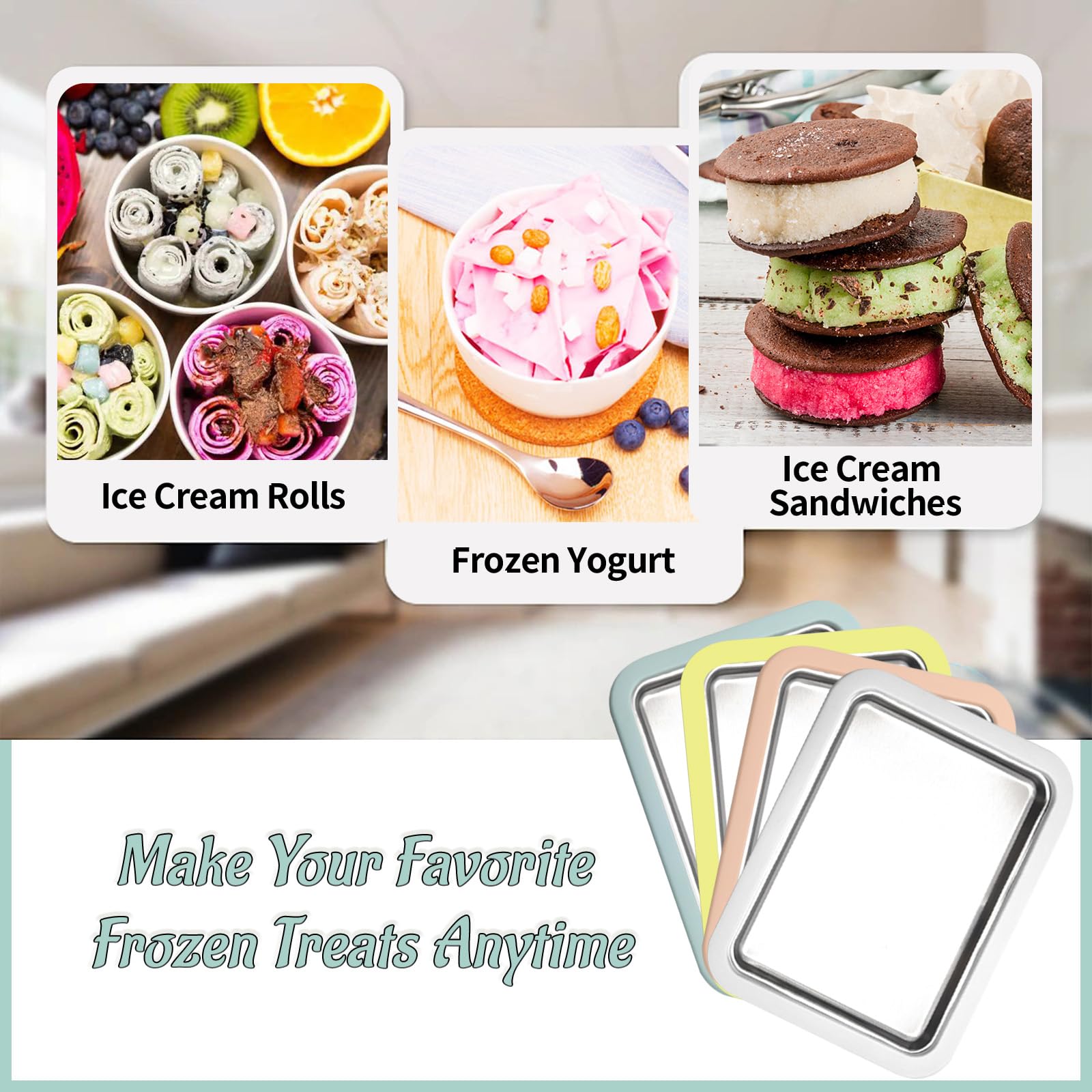 Climafusion frozen-yogurt-plate makes healthy-looking desserts for gatherings.
