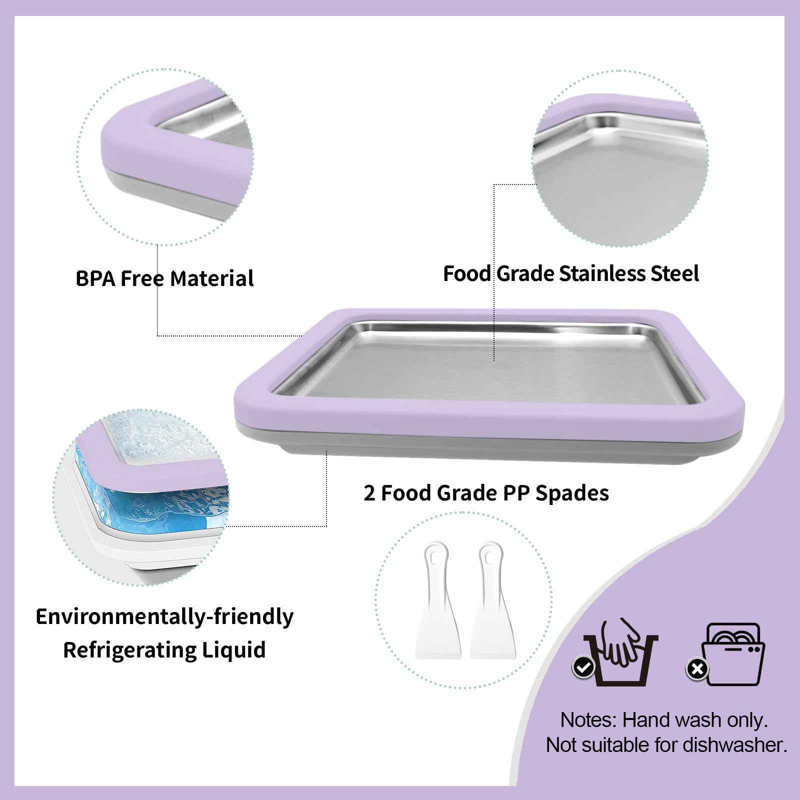 Climafusion frozen yogurt plate demonstrates versatile surface for various treats.