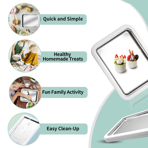 Climafusion pour-mixture-onto-frozen-pan enables quick, customizable desserts.