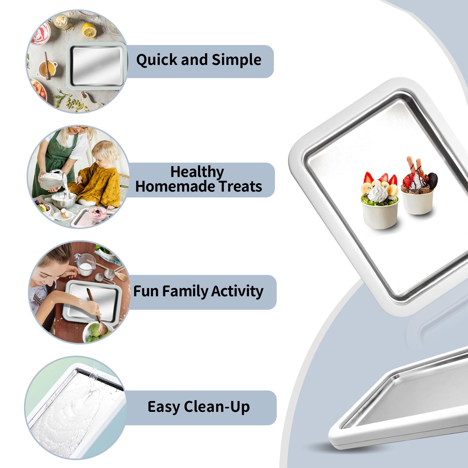 Two spatulas in use with Climafusion for rolling ice cream
