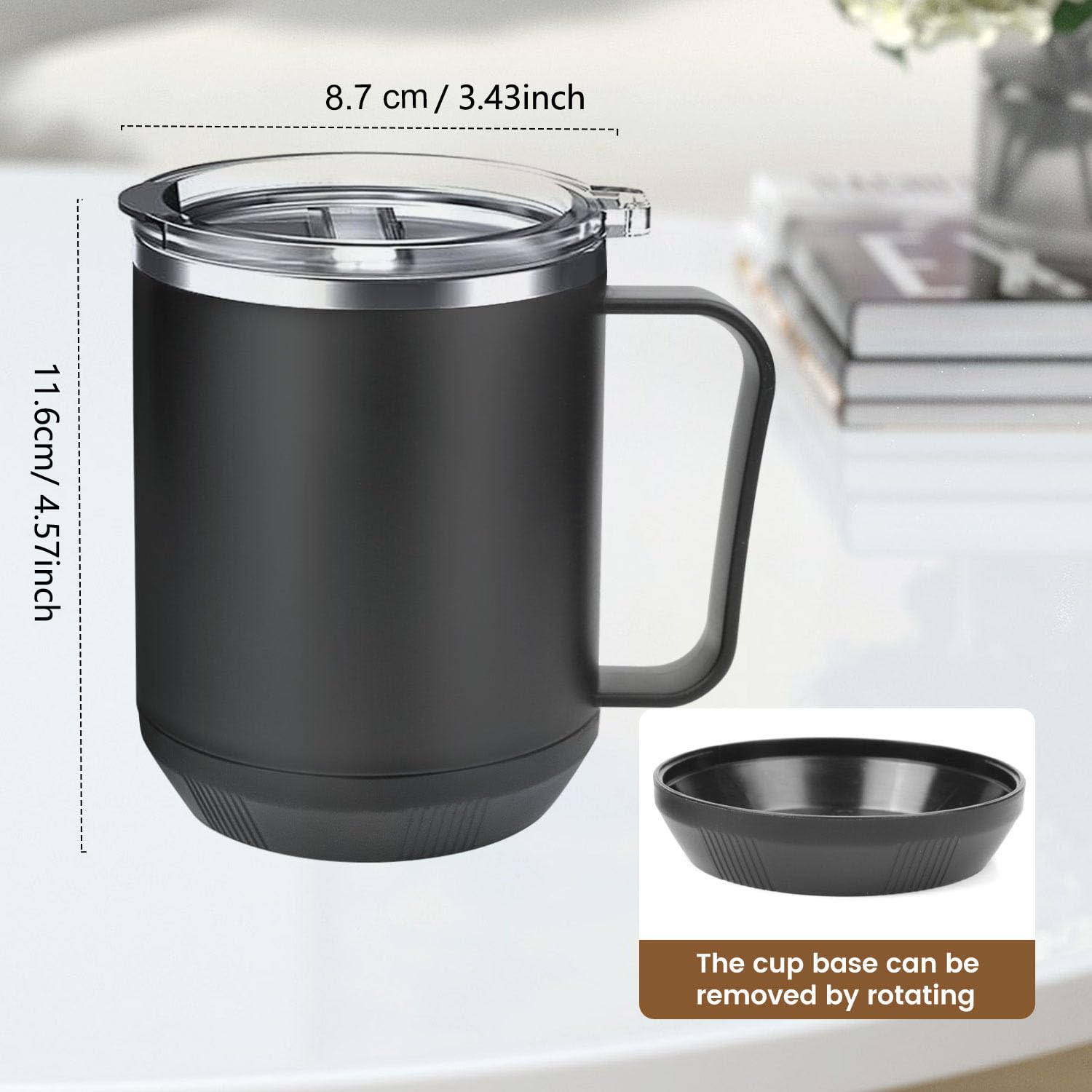Detachable base of Clinuse mug warmer for easy cleaning