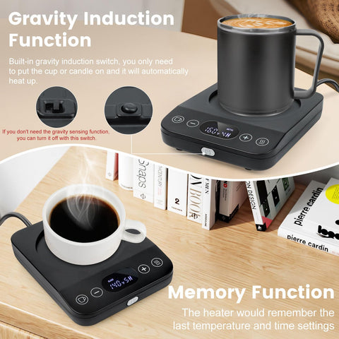 Large heating area fits cups up to 3.74 inches in diameter
